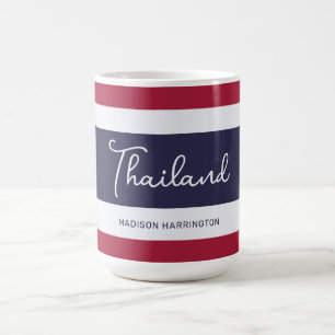 Caneca De Café Cores Tailândia de nome personalizado