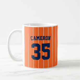 Caneca De Café Cores Totalmente Editáveis Baseball Jersey Stripes