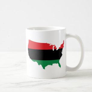 Caneca De Café Cores vermelhas, pretas & verdes do _do