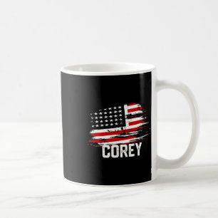 Caneca De Café Corey Usa Flag Personalizado Em 4 De Julho Corey