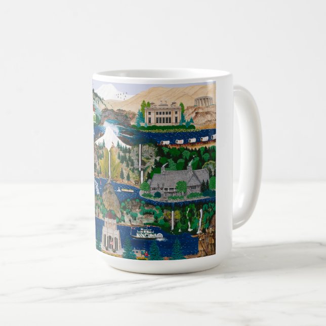 Caneca De Café Corge do Rio Columbia (Frente Esquerda)
