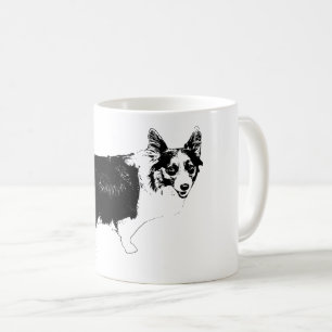 Caneca De Café Corgi Alegre sob as Estrelas