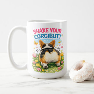 Caneca De Café Corgi Balançando a Bunda – Humor Divertido de Corg