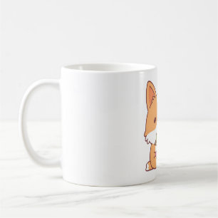 Caneca De Café Corgi Cachorro Corgi Ramen Comendo