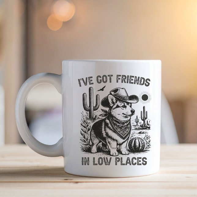 Caneca De Café Corgi Cowboy Funny Dog Mug (Criador carregado)