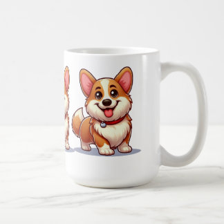 Caneca De Café Corgi de Desenho Animado