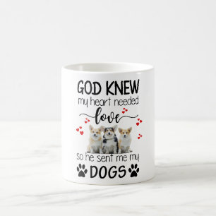 Caneca De Café Corgi Deus Sabia Que Meu Coração Precisava De Aman