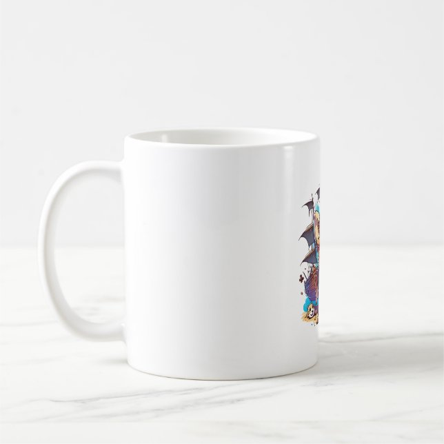 Caneca De Café Corgi Dog Pirate (Esquerda)