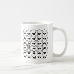 Caneca De Café Corgi nos carneiros