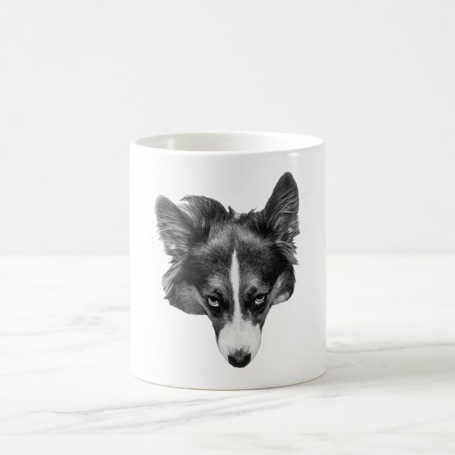 Caneca De Café corgi olhar suave calmo (Centro)