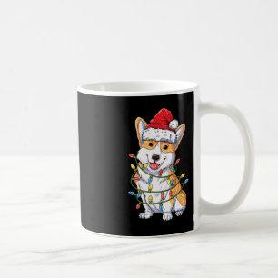 Caneca De Café Corgi Papais noeis Árvore de Natal Luzes de Natal