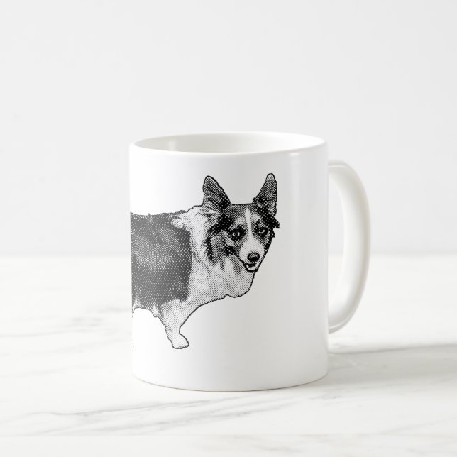 Caneca De Café Corgi Prism Férias Piscadela (Frente Esquerda)