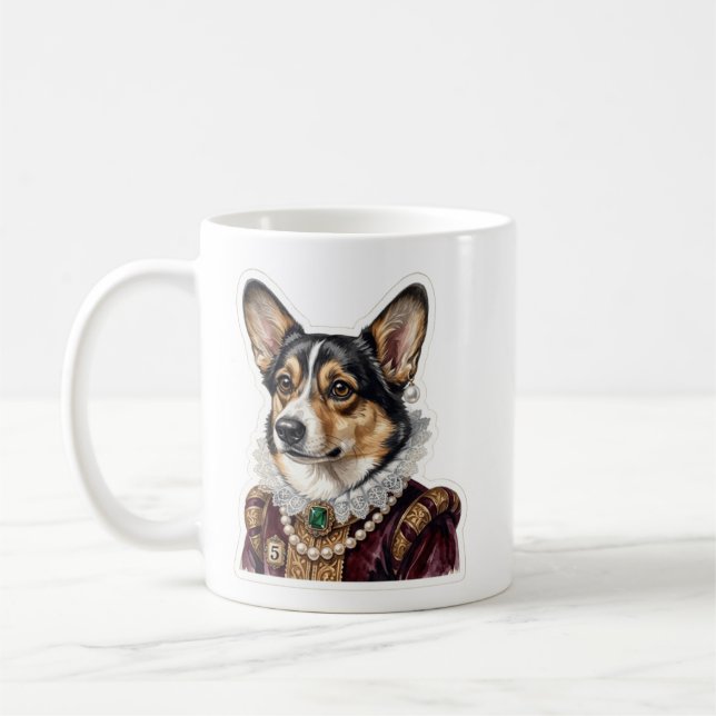 Caneca De Café Corgi Renaissance (Esquerda)