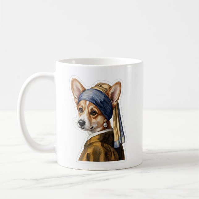Caneca De Café Corgi Renaissance (Esquerda)