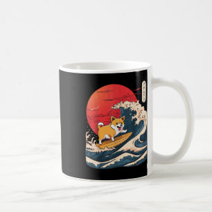 Caneca De Café Corgi Surfing Japonês