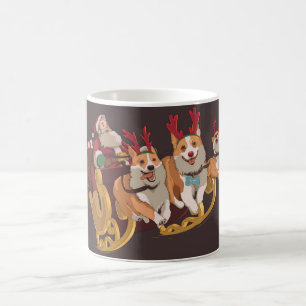 Caneca De Café Corgis de Natal