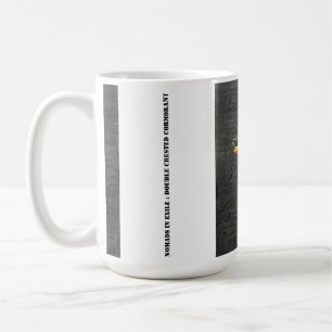 Caneca De Café Cormorant com crista dobro & o impacto da maré