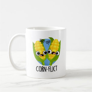 Caneca De Café Corn-Flict Funny Corn Pun