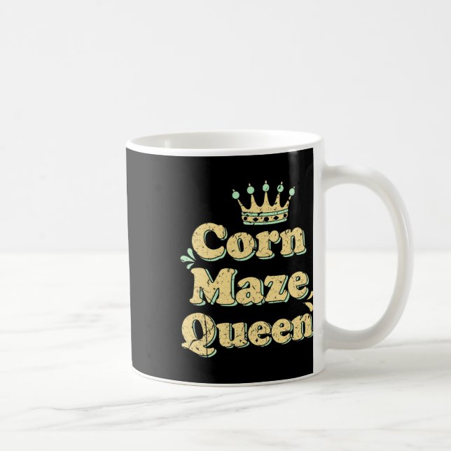 Caneca De Café Corn Maze Queen Fall Outono Outubro Acti (Direita)