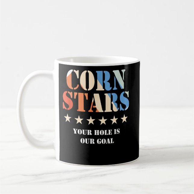 Caneca De Café Corn Stars Engraçado Cornhole Equipe Acessórios (Esquerda)