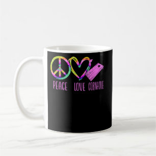 Caneca De Café Cornhole Bag Player Champ Tie Dye Peace Love