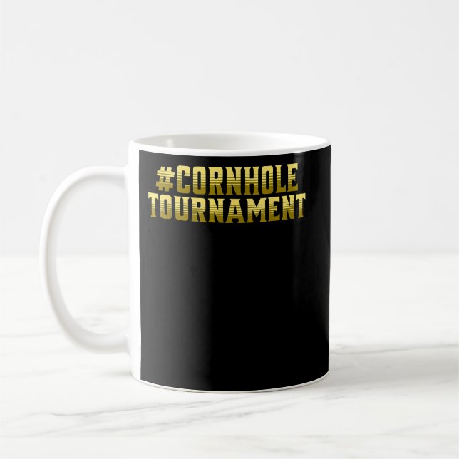 Caneca De Café Cornholetournament Funny Cornhole (Esquerda)