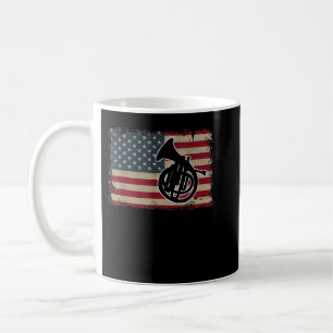 Caneca De Café Corno de França EUA Bandeira Gift Patriótico Horn 