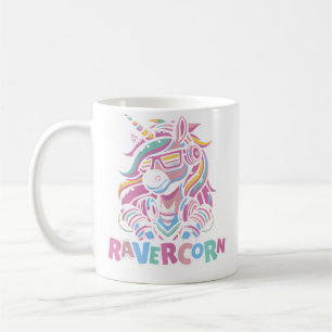 Caneca De Café Corno Unicórnio Clubber Raver Hardtekk Techno Rav