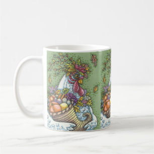 CANECA DE CAFÉ CORNUCOPIA HEN, OBRIGADA A BOMBEIRA CLÁSSICA CHICK