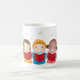 Caneca De Café Coro de Natal de Crianças Cantores do Feriado de I