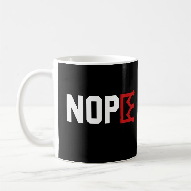 Caneca de Café Coroa Anti-Monarquia Divertida Não (Esquerda)