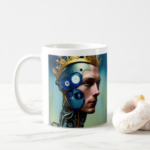 Caneca De Café Coroa Cibernética Rei Mug