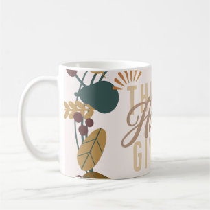 Caneca De Café Coroa de festa de Ação de Graças moderna