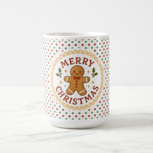 Caneca De Café Coroa de Natal com homem de biscoito de gengibre