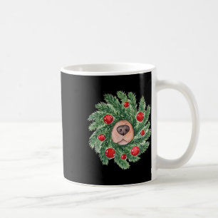 Caneca De Café Coroa de Natal de Nariz de Cachorro Fofo Retriever