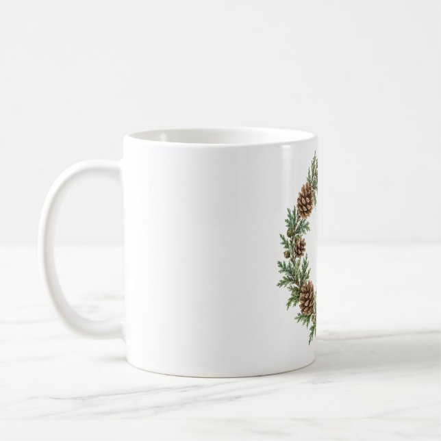 Caneca De Café Coroa de Pinheiro e Ramalhete de Cedro (Esquerda)