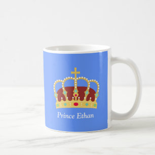 Caneca De Café Coroa de Príncipe Elegante com Joias para Meninos