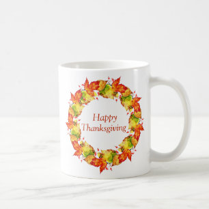 Caneca De Café Coroa Feliz Dia de Ação de Graças