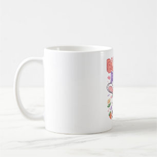 Caneca de Café Coroa Floral Bunny Mom