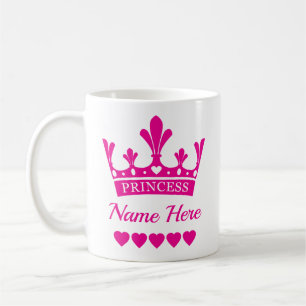 Caneca De Café Coroa princesa rosa - Menina