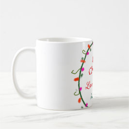 Caneca De Café coroa verde-branca-branca, coroa-branca, Feliz Nat