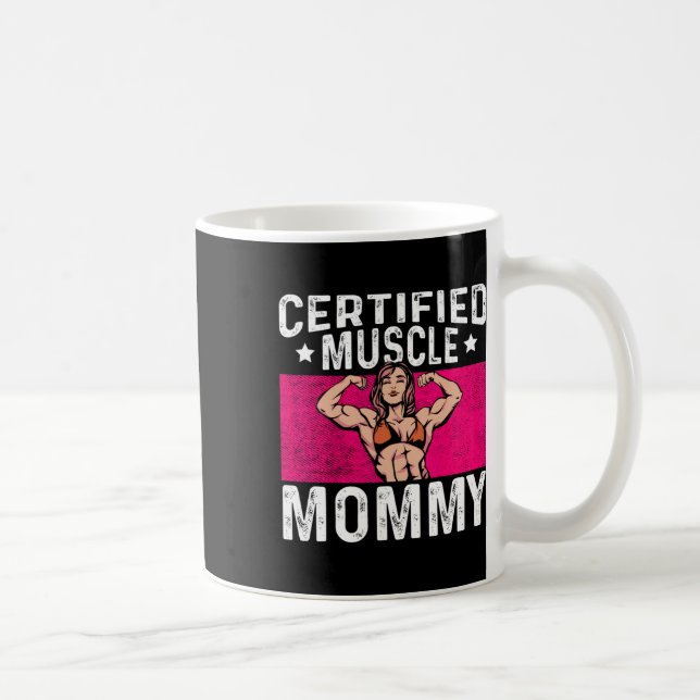 Caneca De Café Corpo de Mamãe Musculosa Certificada Construtora d (Direita)
