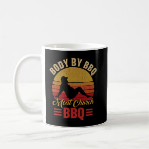 Caneca De Café Corpo De Mens Por CHURRASCO Vintage Carne Igreja G