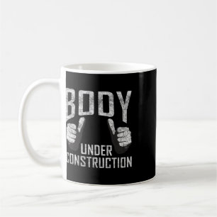 Caneca De Café Corpo em Construção Treino de Academia Musculação