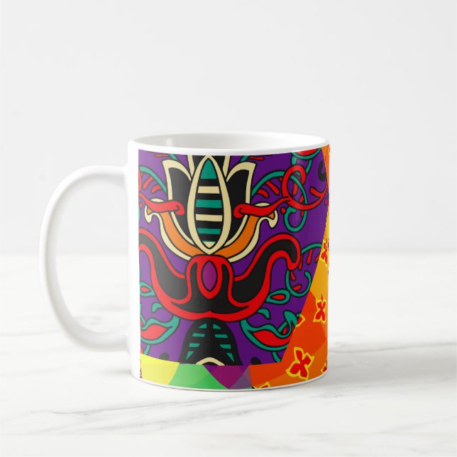 Caneca De Café Corpo Festivo Turco Indiano Mandala (Esquerda)
