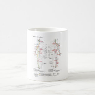 Caneca De Café Corpo Musculoso Chinês Esquemático MUG
