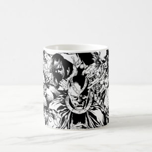 Caneca De Café Corpo preto da lanterna - preto e branco
