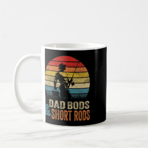 Caneca De Café Corpos de Papai e Varas Curtas Retro Pesca Corpos 