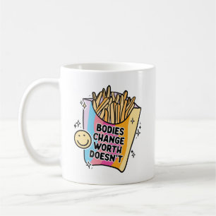 Caneca De Café Corpos Mudam Valor Não Ama-se Positivamente