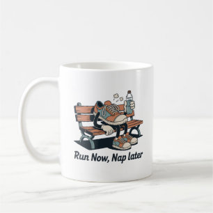 Caneca De Café Corra Agora, Dorme Depois – Presente Divertido de